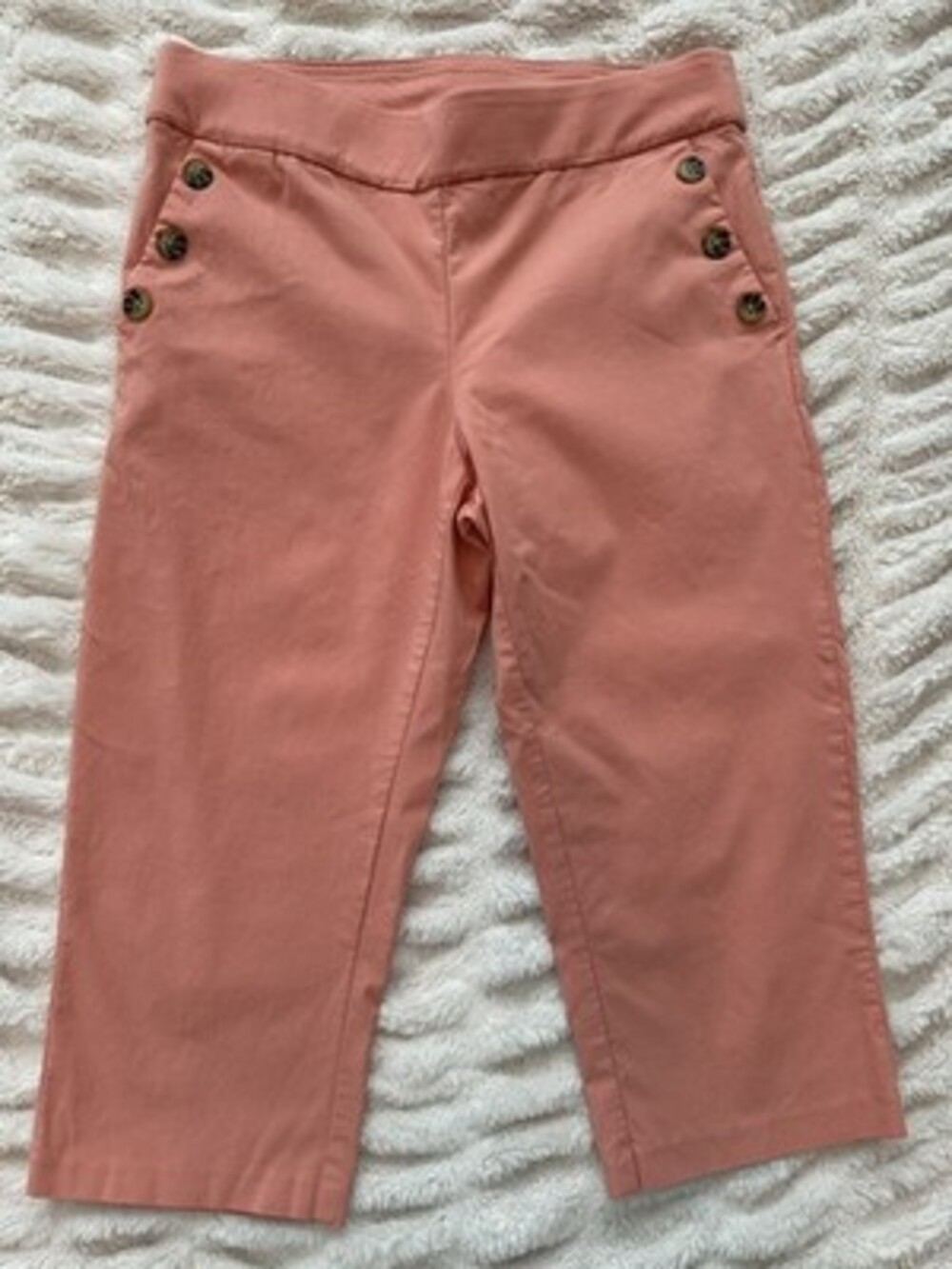 Christopher and Banks Women's Crop Capris Size 6 Peach Signature Slimming